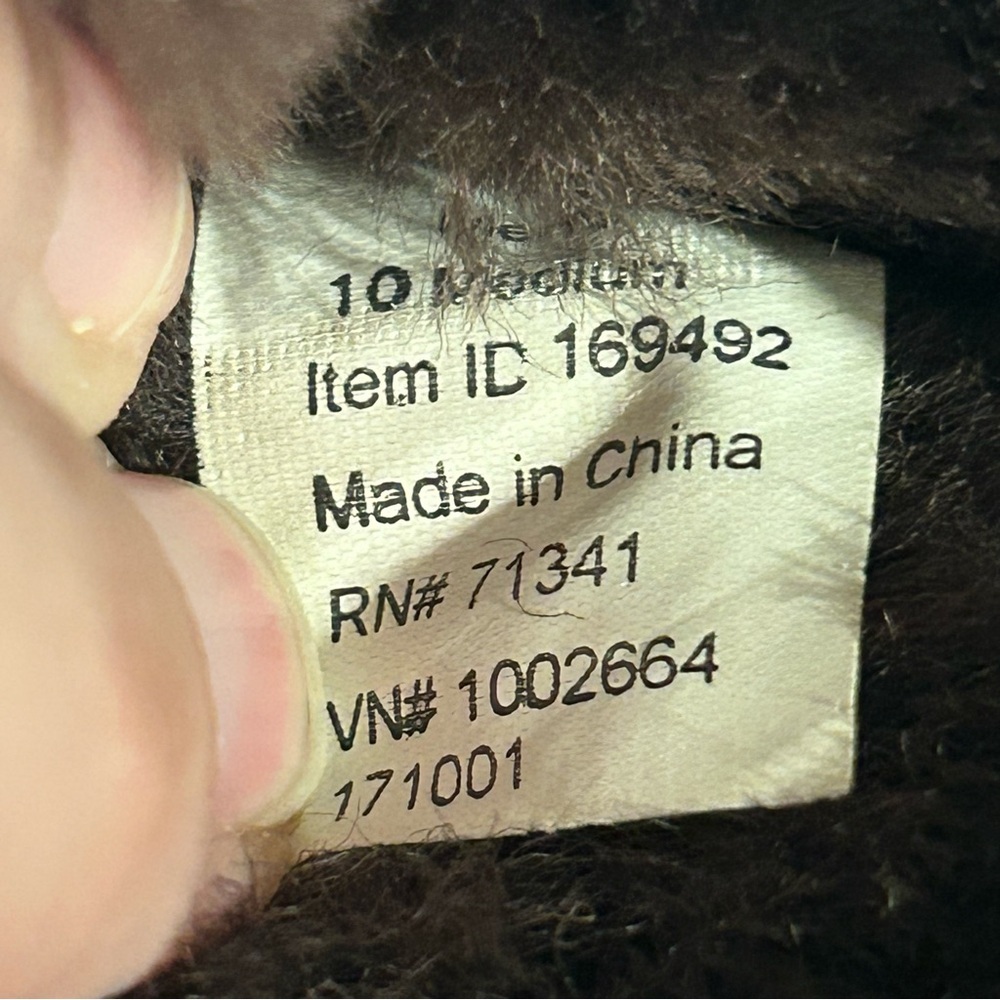 LL Bean Wicked Good Men's Slippers Brown Suede Shearling Warm Moccasin, Size 10M - Picture 8 of 10